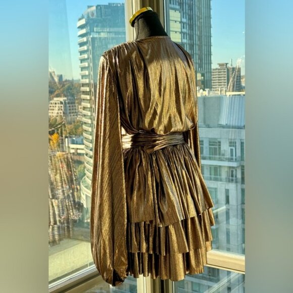 🆕 BRONX & BANCO 🧿 NWOT Bellerose Ruffled Mini Dress, Sz L / US 8 - Picture 6 of 16